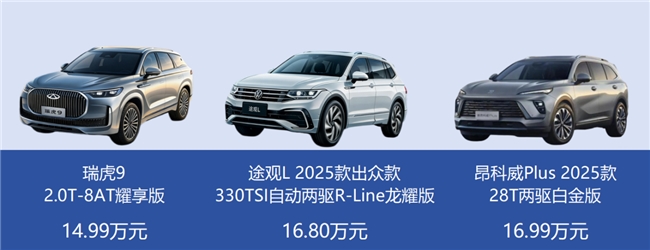 15万左右的SUV推荐三款热门车型空间、动力、智能全对比