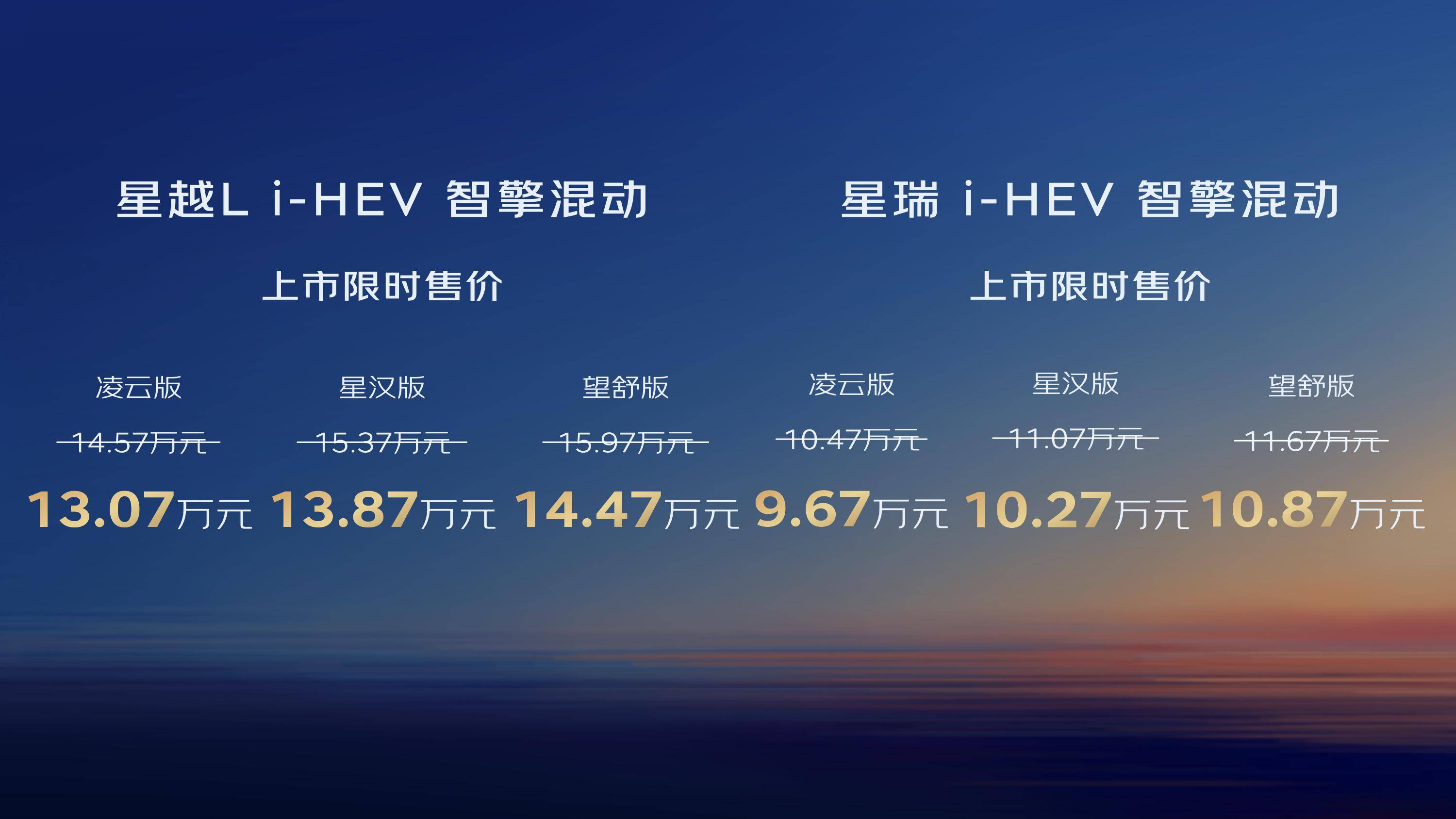 吉利中国星i-HEV智擎混动正式上市：全球混动市场要变天了？