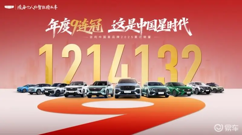 吉利中国星2025年销量破121万